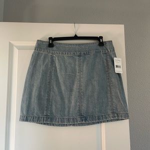 Free People Denim Mini Skirt